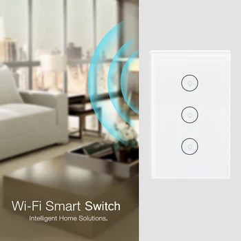 Tuya Smart Življenje Wifi Smart Steno Dotik Stikala Steklena Plošča Mobile APP Remote Control delo z Amazon Alexa Google Domov NAS EU UK