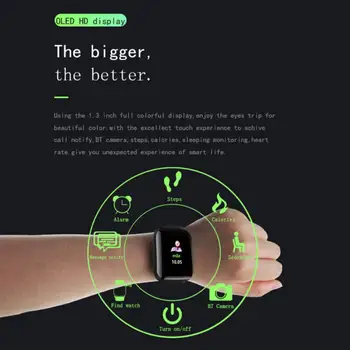 TWISTER.CK 1.3 palčni Pametni Watch Fitnes Tracker Srčni utrip, Krvni Tlak Zaslon Smart Band Neprepustna za Android za IPhone