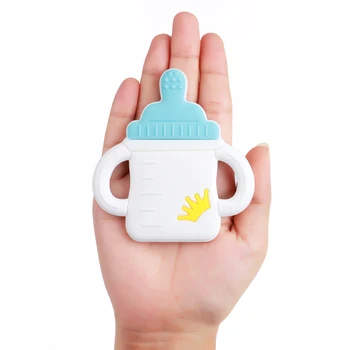 TYRY.HU 1PC Baby Teether Steklenico Mleka Srčkan Dodatki za Nego Začetnih Igrače BPA Free Hrane Silikona Teether Božično Darilo