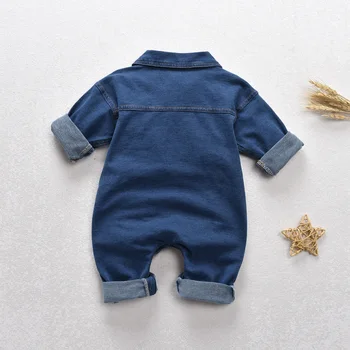 UK Malčke Baby Girl Boy 0-4T Denim Romper Bodysuit Playsuit Sunsuit Obleko Oblačila
