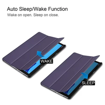Ultra-tanek Magnetni Primeru za Huawei MediaPad M5 Lite 10.1 Smart PU Usnje Funda Kritje Auto Sleep/Wake BAH2-W19/L09/W09 10