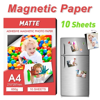 UniPlus 10 Listov A4 Magnetni Foto Papir, Samolepilna Mat Papir Tiskalnik Gibkih Magnetnih Papir za Brizgalne tiskalnike DIY Sliko