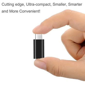 Univerzalni USB 3.1 Tip-C Adapter Moški Konektor Micro USB Ženski Pretvornik USB-C Podatkov Adapter Tip C Kabel Naprave, Črno Bel