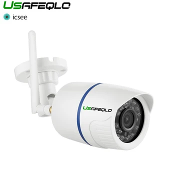 USAFEQLO 1080P 960P 720P Brezžična IP Kamera iCSEE P2P RTSP Gibanja Zazna Nepremočljiva WiFi Kamera Bullet z 128G Reža za Kartico SD