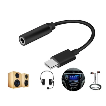 USB C Avdio Kabel Tip C Moški 3.5 mm Jack Ženski Pretvornik Slušalke Napajalnik AUX Kabel Za Huawei Mate 10Pro P20 Za Xiaomi 6