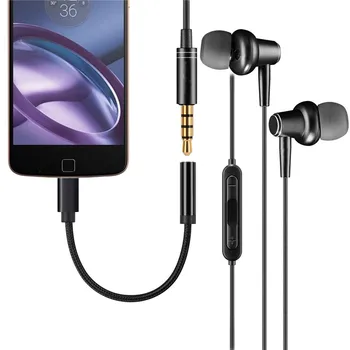 USB C Avdio Kabel Tip C Moški 3.5 mm Jack Ženski Pretvornik Slušalke Napajalnik AUX Kabel Za Huawei Mate 10Pro P20 Za Xiaomi 6