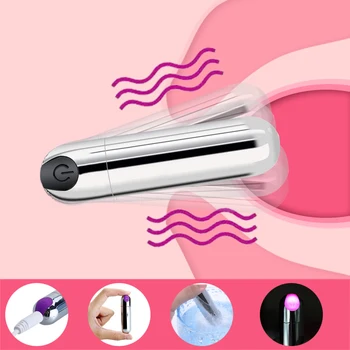 USB Polnilna Mini Bullet Vibrator 10 Hitrost Nepremočljiva G-spot Klitoris Stimulator Analni Dildo, Vibrator za Odrasle Sex Igrača za Ženske