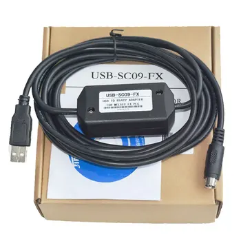 USB-SC09-FX Za Mitsubishi PLC Programiranje Kabel FX0N FX1N FX2N FX0S FX1S FX3U FX3G Serije Komunikacijski Kabel windows7/10