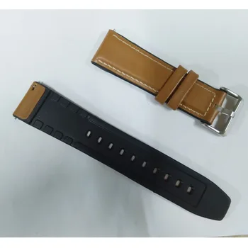 Usnje + Silikonski Watchband Za Amazfit GTR 47mm 42mm Bip/AMAZFIT Tempo Stratos 2 2s 3 Trak Pametno Gledati Band Zapestnica Correa