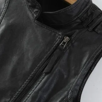 Usnjene ženske primerjanje femino telovnik femme Motocikel Biker jacket zadrgo jaquet de couro