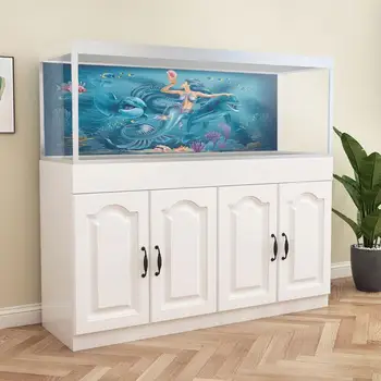 Ustvarjalne Akvarij Nalepko Steklo Fish Tank Dekoracijo Ozadju Morska Deklica Nalepke Muraux Podmorskega Sveta Dolphin Muursticker J087