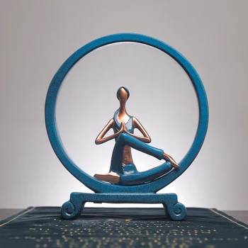 Ustvarjalne nordijska doma dekor joga dekle kip figur dom dekoracija dodatna oprema namizno dekoracijo smolo kiparstvo sodobne umetnosti