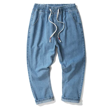 V Velikosti 42 46 48 Moda za Moške Jeans 2020 Nove Jesensko Zimske Moške je Svoboden Denim Harem Hlače Casual, za Moške Jeans Oblačila blagovne Znamke