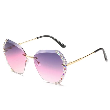 VCKA Brezmejna Diamond sončna Očala Ženske Ocean Kos Poligon Nosorogovo sončna očala za Žensko Luksuznih Modnih Odtenek UV400 Očala