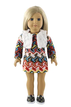 Veliko 10 Item=5 Nastavljena Lutka Obleko+ 5 Par Čevljev za 18 Inch Ameriški Lutka, Lutka Ročno Priložnostne Obrabe