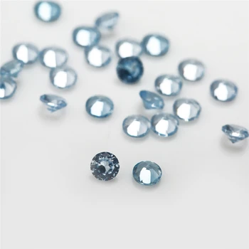 Velikost 1mm~3 mm Krog Cut Svetlo Modra 106# Kamen Sintetičnih Spinel Modri Kamen Za Nakit