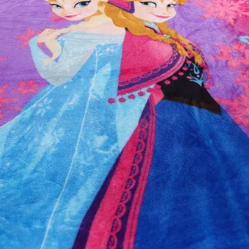 Vijolična Zamrznjene Elsa Ana Princesa Lahki Plišastih Kraljica Velikost Odeje na Posteljo/Kavč/Letalo Flatsheet Posteljnina Vrže 150x200cm