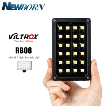 Viltrox RB08 Bi-color 2500K-8500K Mini Video Lučka LED Prenosni Fill Light Vgrajeno Baterijo za Telefon, Fotoaparat, Snemanje Studio