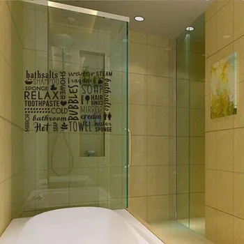 Vinil zidana zaslon dekoracijo družino vinilna umetnik doma dekoracijo stenske nalepke kopalnica dekoracijo pribor SP-033