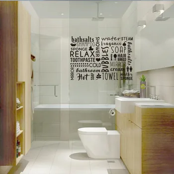 Vinil zidana zaslon dekoracijo družino vinilna umetnik doma dekoracijo stenske nalepke kopalnica dekoracijo pribor SP-033