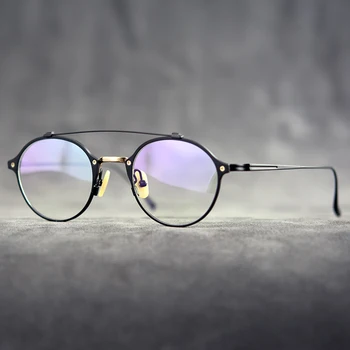 Vintage Krog Čistega Titana Očal Okvir Moški Ženske 2020 Nove Luksuzne Blagovne Znamke Kratkovidnost Recept Optična Očala Okvir Očal