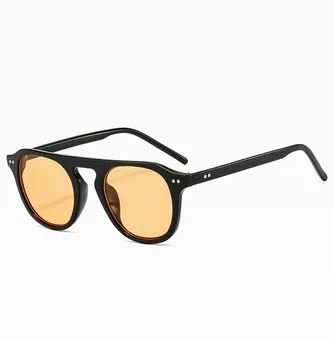 Vintage Oranžna Krog sončna Očala Moški Ženske Jelly Barvo Očal Trendovska sončna Očala Punk Stil na Prostem Očala UV400