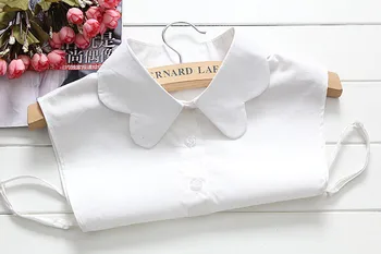 Vintage vijugasto ovratnik belo srajco dno ponaredek snemljiv bluzo majica Elegantno False Ovratnik dekorativni fashion majica ovratnik