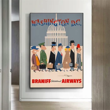 Vintage Vojske Propagandnih Plakatov in Fotografij Ameriški Washington Umetniško Platno Stensko Slikarstvo Umetnost Slike Cuardos za dnevna soba Dekor