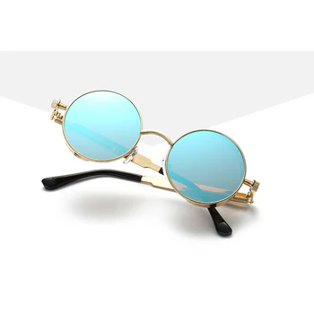 Vintage Ženske Steampunk sončna Očala blagovne Znamke Design Okrogla sončna Očala za Moške, Ženske Retro De Sol UV400 sončna Očala Očala