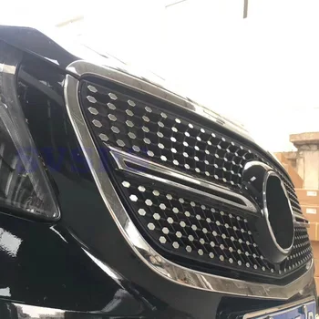 Visoka Kakovost Diamantov Star chrome ABS Sprednji Srednji Maska Za Mercedes Benz V-Razred Vozila W447-2018 leto