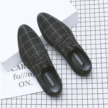 Visoka kakovost Moški formalno čevlji oxford usnja čevlji za moške italijanski 2019 obleko poročno brogues čevlji A51-59