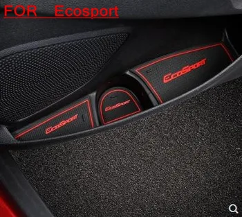 Visoka kakovost silikagel Vrata reže pad Teacup pad Non-slip tipke Za Ford Ecosport 2018 Avto styling