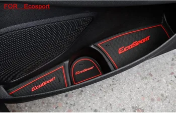 Visoka kakovost silikagel Vrata reže pad Teacup pad Non-slip tipke Za Ford Ecosport 2018 Avto styling