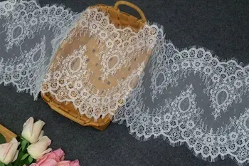 Visoka kakovost trepalnice čipke pribor široko 26 CM ročno DIY kakovostno vezenje oblačil, poročni dekoracijo tkanine