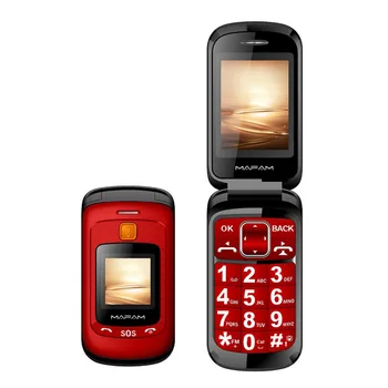 Višji Flip mobilni telefon Dvojni Dvojni Zaslon telefona z Dvojno SIM Hitro Izbiranje SOS tipko rusko Tipkovnico FM Za Stare Ljudi