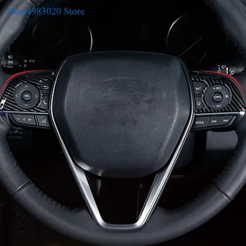 Volan Dekoracijo Okvir Pokrova Trim 3 Kos ABS chrome Primerni Za Toyota Avalon 2019 2020/ Rdeča/Mat /Ogljikovih Vlaken accessori