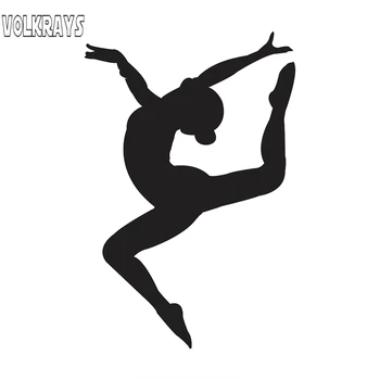 Volkrays Gimnastika Dekle Avto Nalepke Smešno Nalepke Styling za zaščito pred soncem Ustvarjalne Nalepke za Dekoracijo Pribor Vinil,16*10 cm