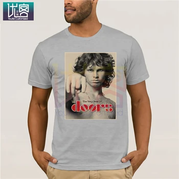 Vrata Je Najboljše, Jim Morrison Vintage Retro Rock Band Glasbene Kitara T-shirt Humor Tee Shirt Bombaž Vrhovi Grafika