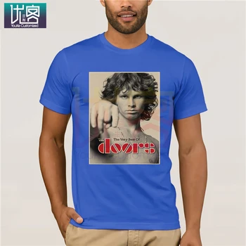 Vrata Je Najboljše, Jim Morrison Vintage Retro Rock Band Glasbene Kitara T-shirt Humor Tee Shirt Bombaž Vrhovi Grafika