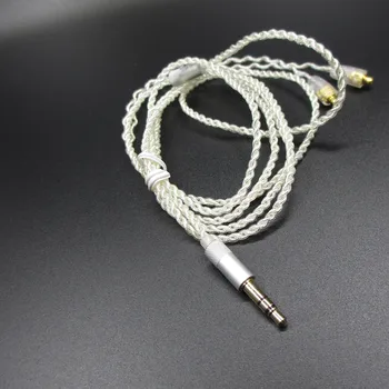 Vroče 1.25 m 16 Delnice 5N Silver Plated Slušalke Kabli Slušalke Žične HI-fi Slušalke Linija za Shure pin serije (535/215 itd.)