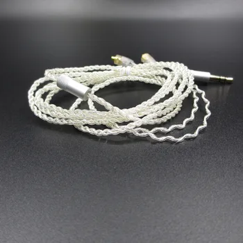 Vroče 1.25 m 16 Delnice 5N Silver Plated Slušalke Kabli Slušalke Žične HI-fi Slušalke Linija za Shure pin serije (535/215 itd.)