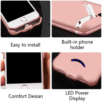 Vroče 10000mAh Polnilec za Baterije ohišja Za iPhone 7 11 X 11 Pro Polnjenje Primeru Powerbank Primeru Za iPhone 6 6s 8, Plus Baterija Primeru