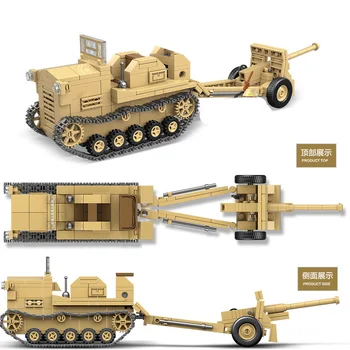 VROČE 450PCS Japonski 98 tip traktorja gradniki WW2 Vojaški Vojak Vojske Številke deli Orožja Opeke Igrače za Otroke darilo