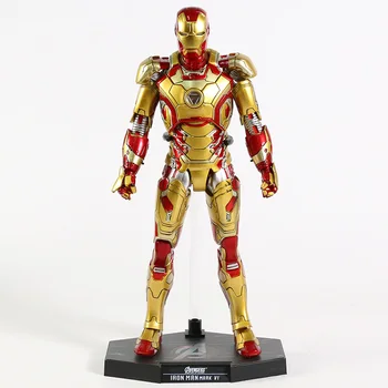 Vroče Igrače Avengers Iron Man Znamke MK 43 42 6 z LED Luči PVC Dejanje Slika Zbirateljske Model Igrača