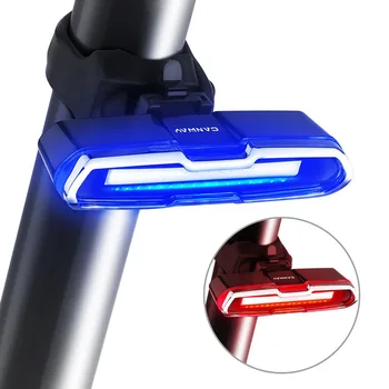 Vroče-Kolo Rep Lahka, Ultra Svetla Luč Kolo USB Polnilna LED Kolesa Zadaj Lučka 5 Svetlobe Način Žarometi s Rdeča + Modra