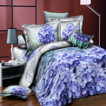 Vroče Prodaje Metulj Blue Rose Romantično 3D Posteljnina Določa Rjuhe Kritje Bedsheet Prevleke 4pcs Kralj Lepo Mehko Bedclothes29