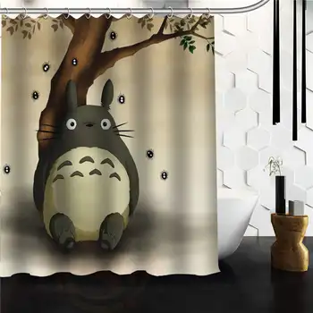 Vroče Prodajo po Meri Srčkan Totoro Modni Dom, ki Živijo Nepremočljiva Kopalnica Dekor Tuš Zavesa Spusti Dostava 1pc po meri