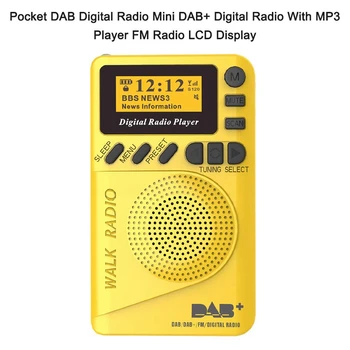 Vroče!! Žep Dab Digitalnih Radijskih, od 87,5-108Mhz Mini Dab+ Digitalni Radio z Mp3 Predvajalnik, Fm Radio, Lcd Zaslon in Zvočnik