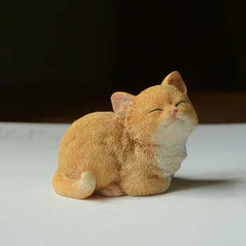 Vsakdanje Zbirka Velikonočni Kawaii Mačka Doma Dekoracijo Dodatki Za Živalske Figurice Maneki Neko Kiparstvo Miniaturni Pravljice Vrt