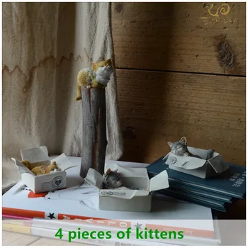 Vsakdanje Zbirka Velikonočni Kawaii Mačka Doma Dekoracijo Dodatki Za Živalske Figurice Maneki Neko Kiparstvo Miniaturni Pravljice Vrt